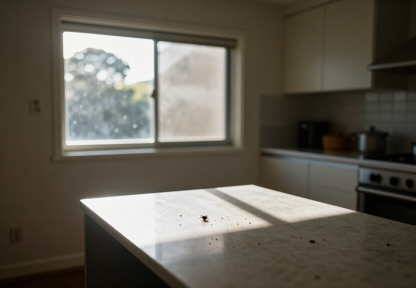 Spider infestation in a Campsie ceiling space before treatment